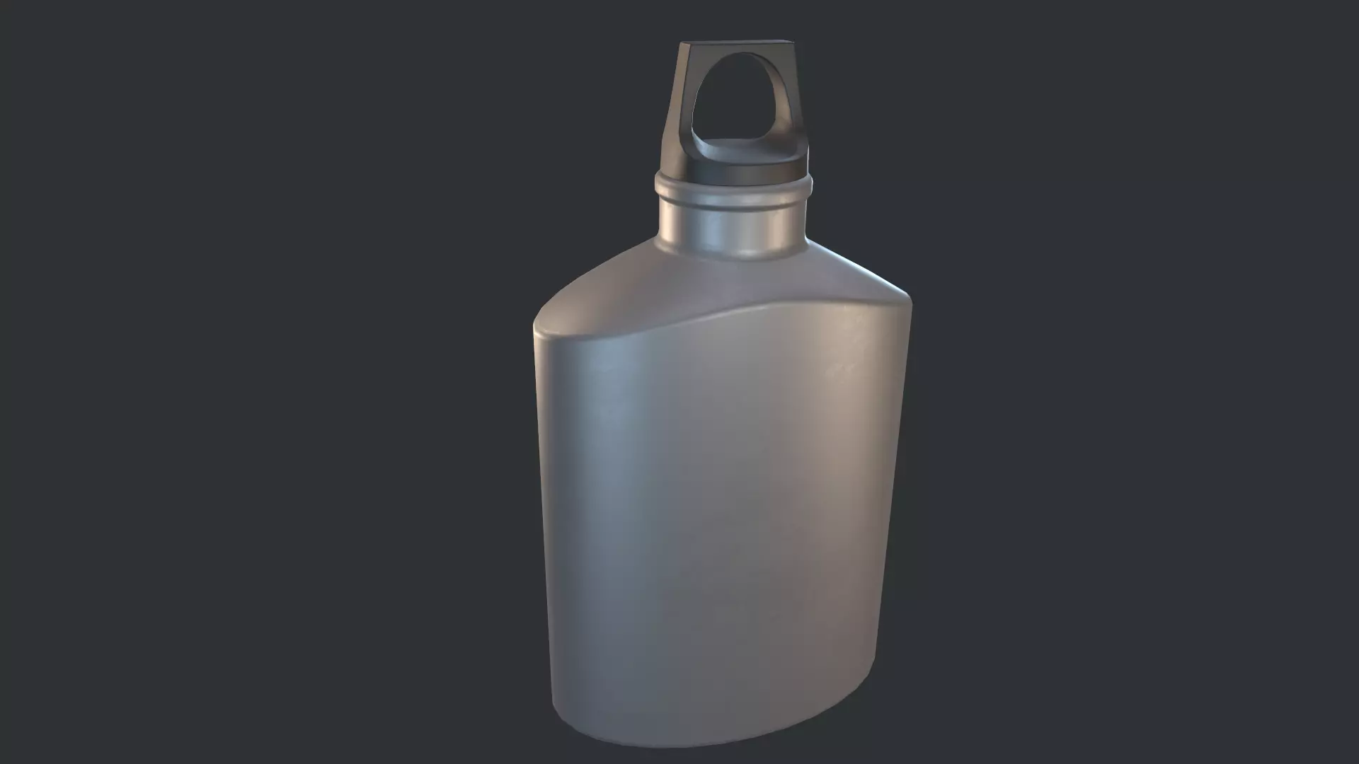 Flask Canister Gun Metal Low-poly 3D model