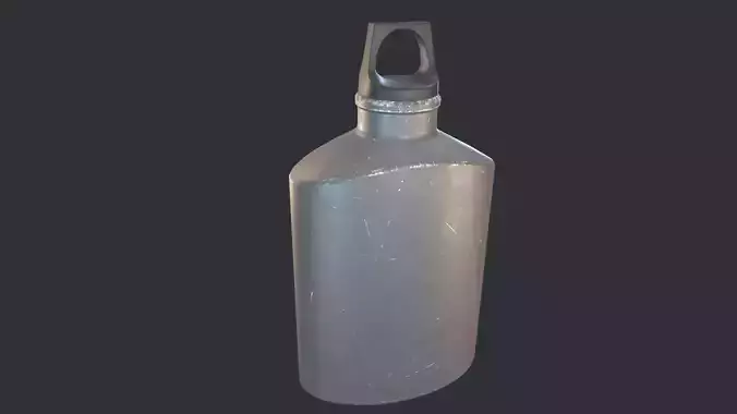 Flask Canister Gun Metal Scraped