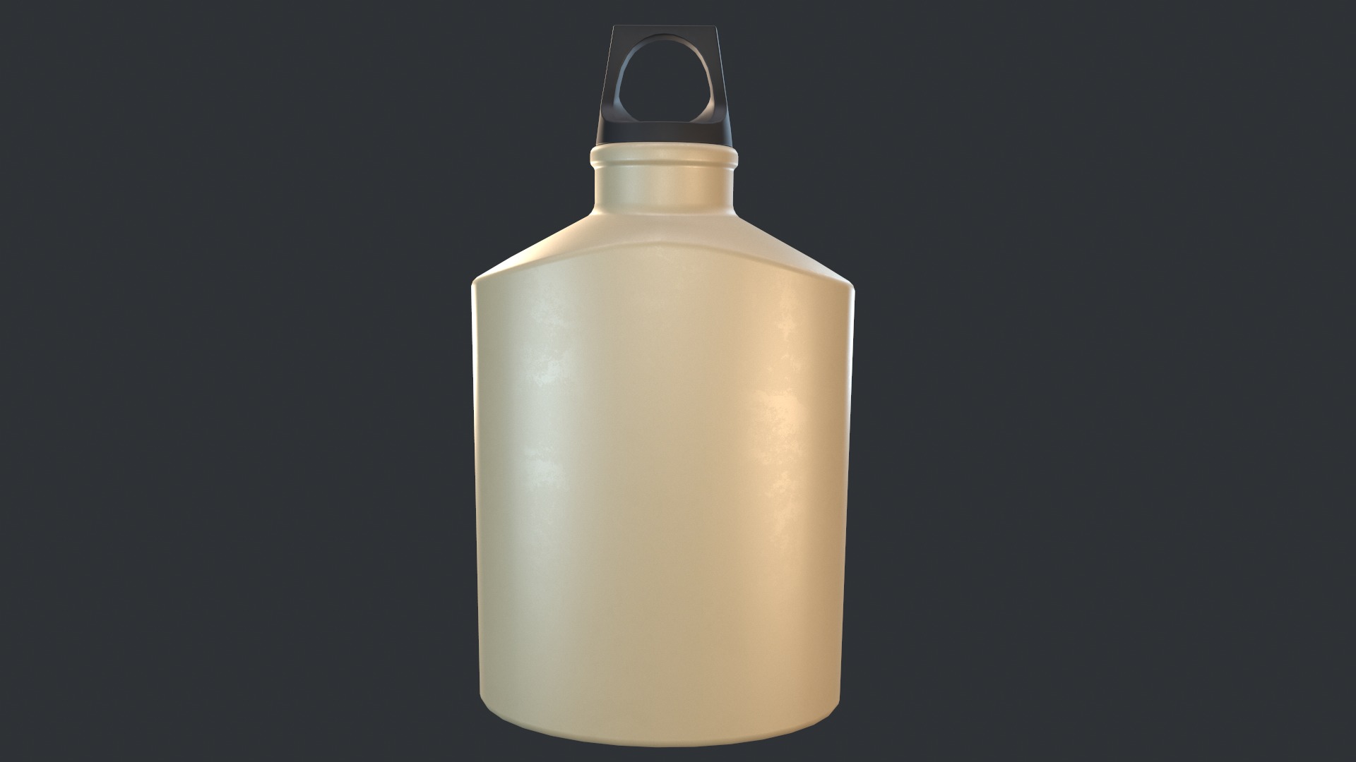 Flask Canister Khaki Low-poly 3D model_3