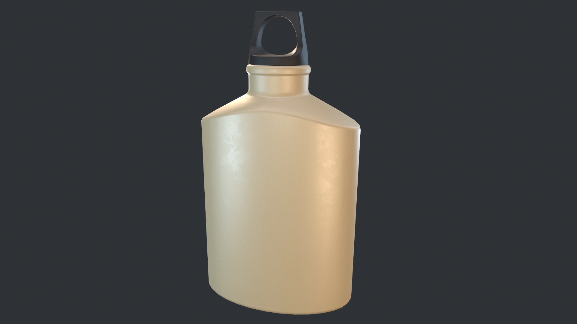 Flask Canister Khaki Low-poly 3D model_2