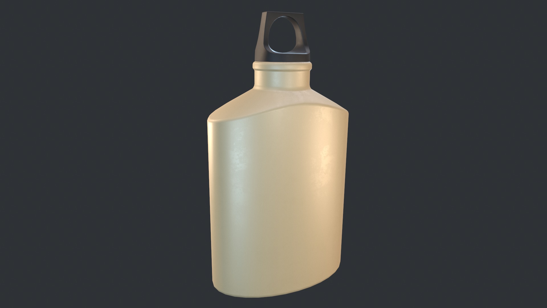 Flask Canister Khaki Low-poly 3D model_5