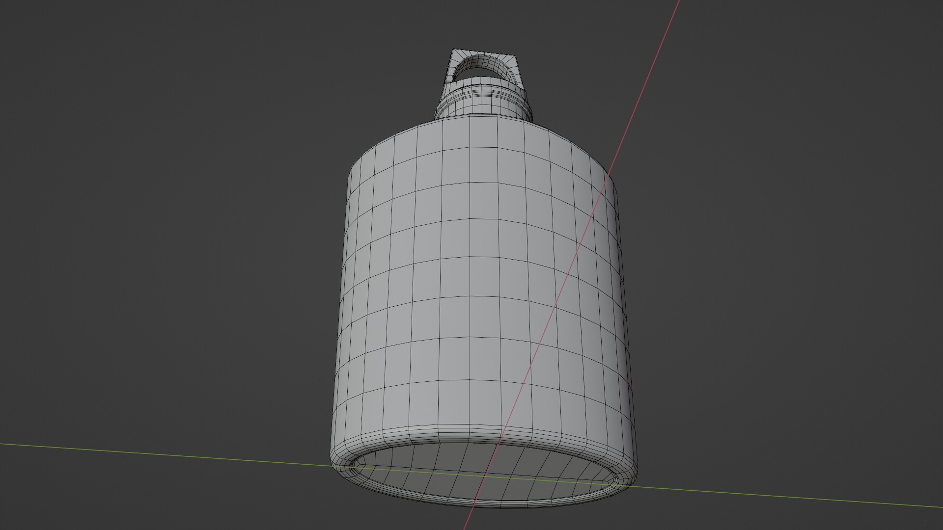 Flask Canister Khaki Low-poly 3D model_12