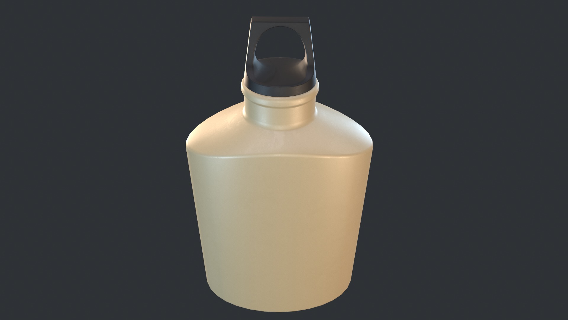Flask Canister Khaki Low-poly 3D model_4
