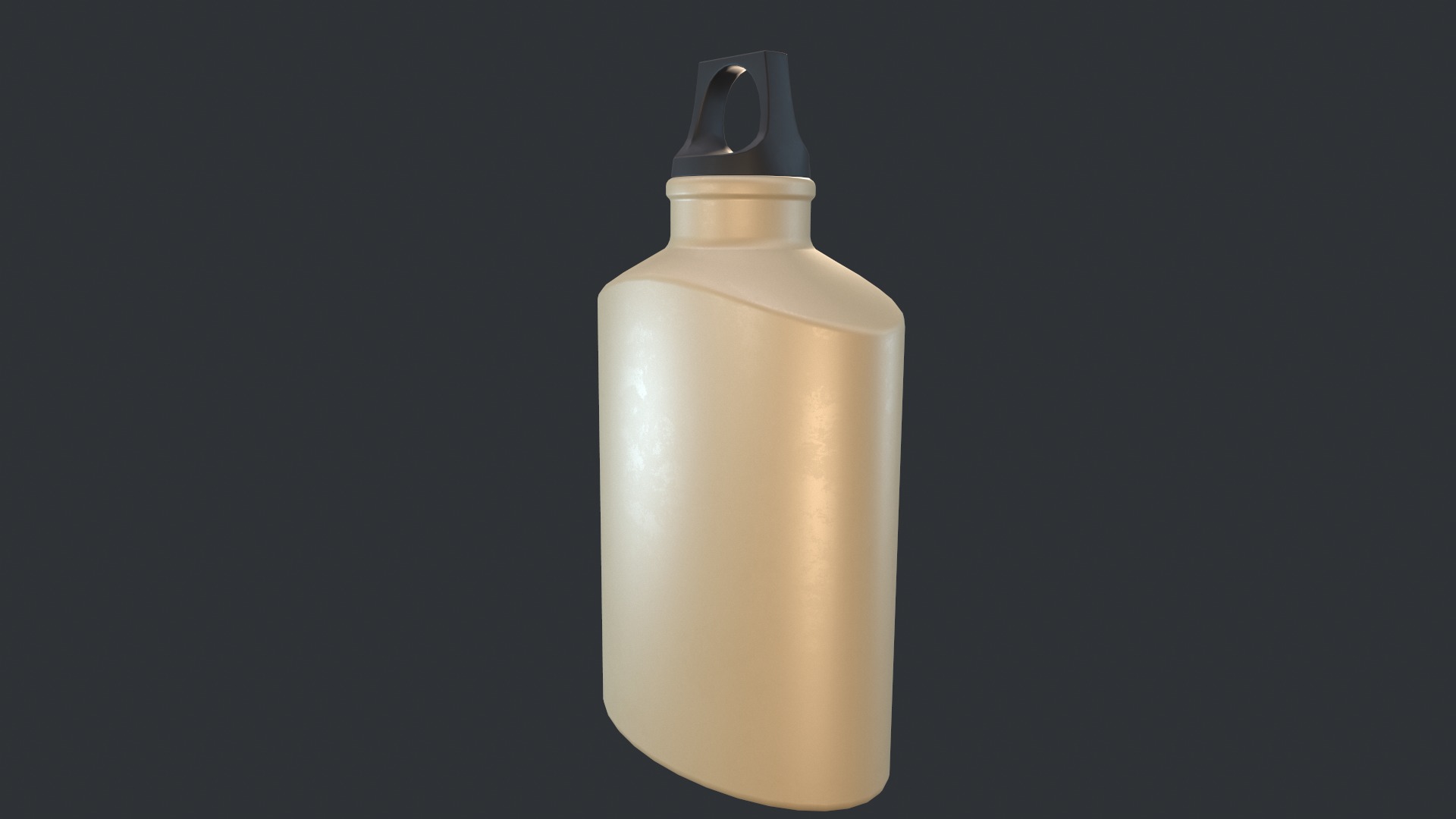 Flask Canister Khaki Low-poly 3D model_6