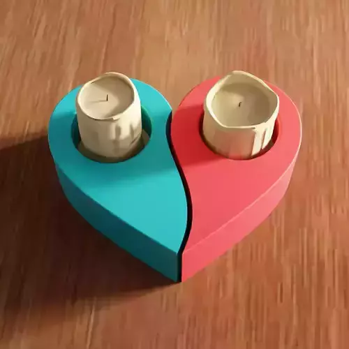 Heart Shape Tea Light Holder - 283