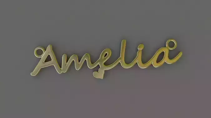 Jewelry Necklace Pendant Amelia 3D Print Model