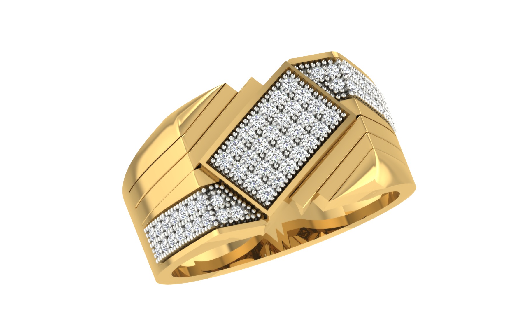 Mens Ring  Render 3dm STL OBJ FBX Details 3D print model_2
