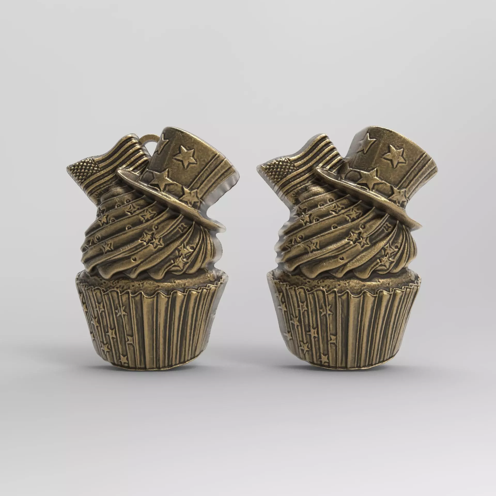 usa flag cupcake decor 3D print model