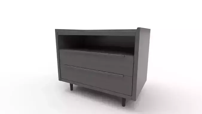 Tate Black Drawer Mid
