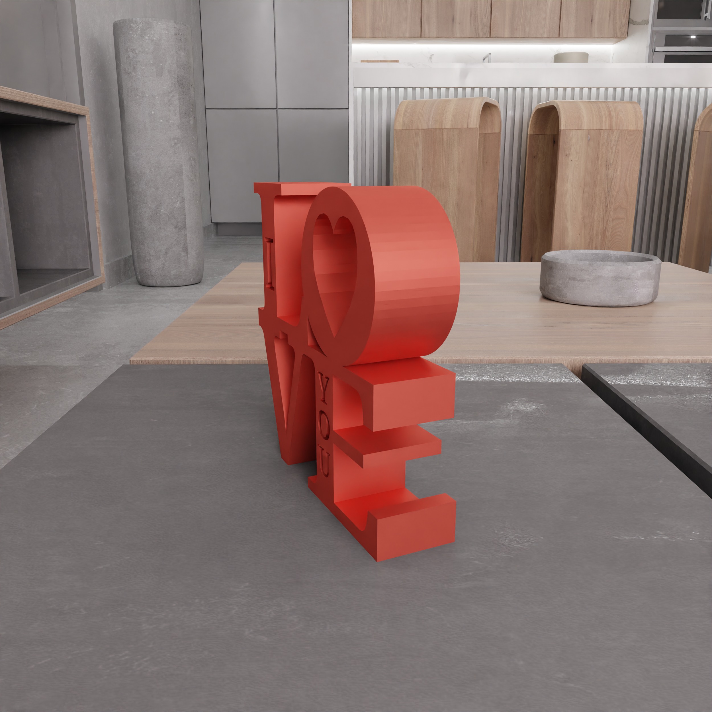 I Love You Text - 280 3D print model_10