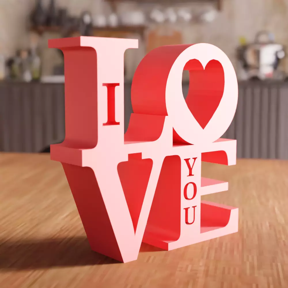 I Love You Text - 280 3D print model_0