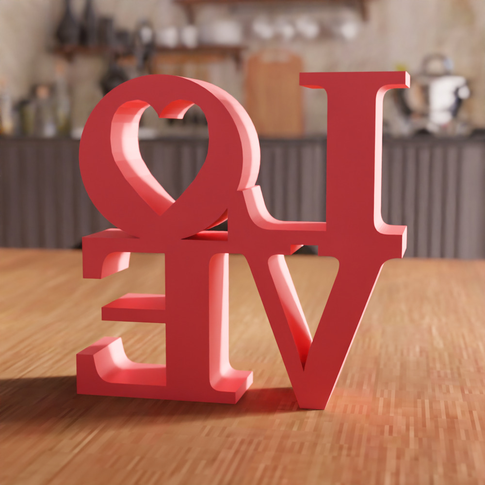 I Love You Text - 280 3D print model_6