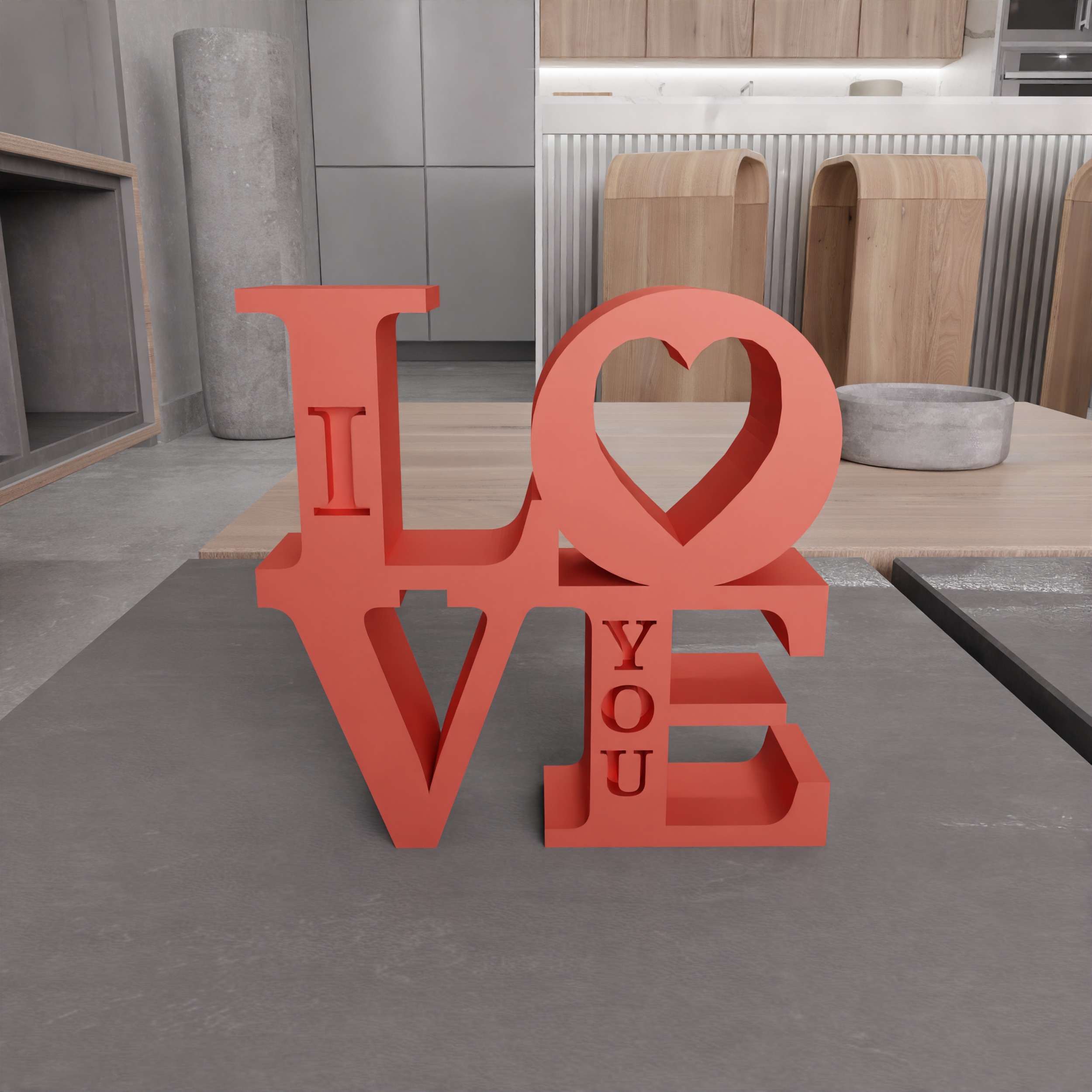 I Love You Text - 280 3D print model_8