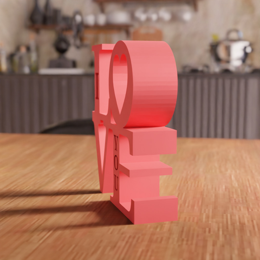 I Love You Text - 280 3D print model_2