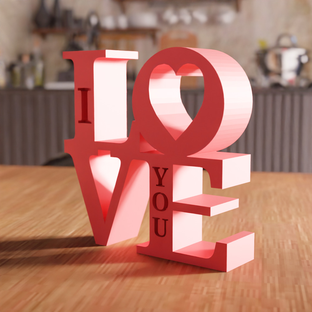 I Love You Text - 280 3D print model_1