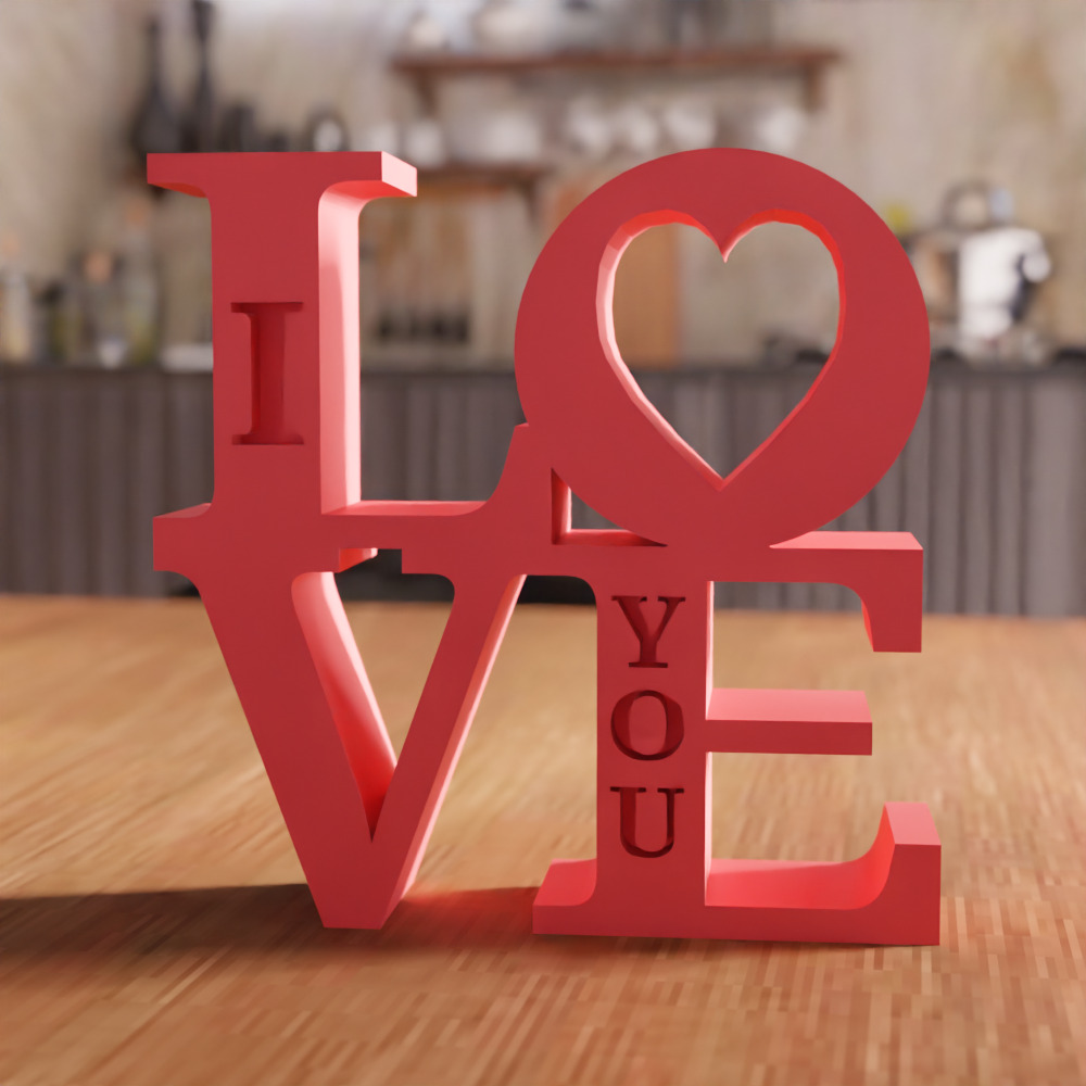 I Love You Text - 280 3D print model_5