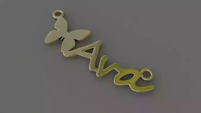 Jewelry Necklace Pendant Ava 3D Print 3D print model