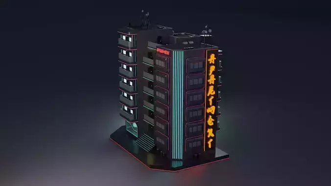 Cyberpunk Apartment 3 3D model