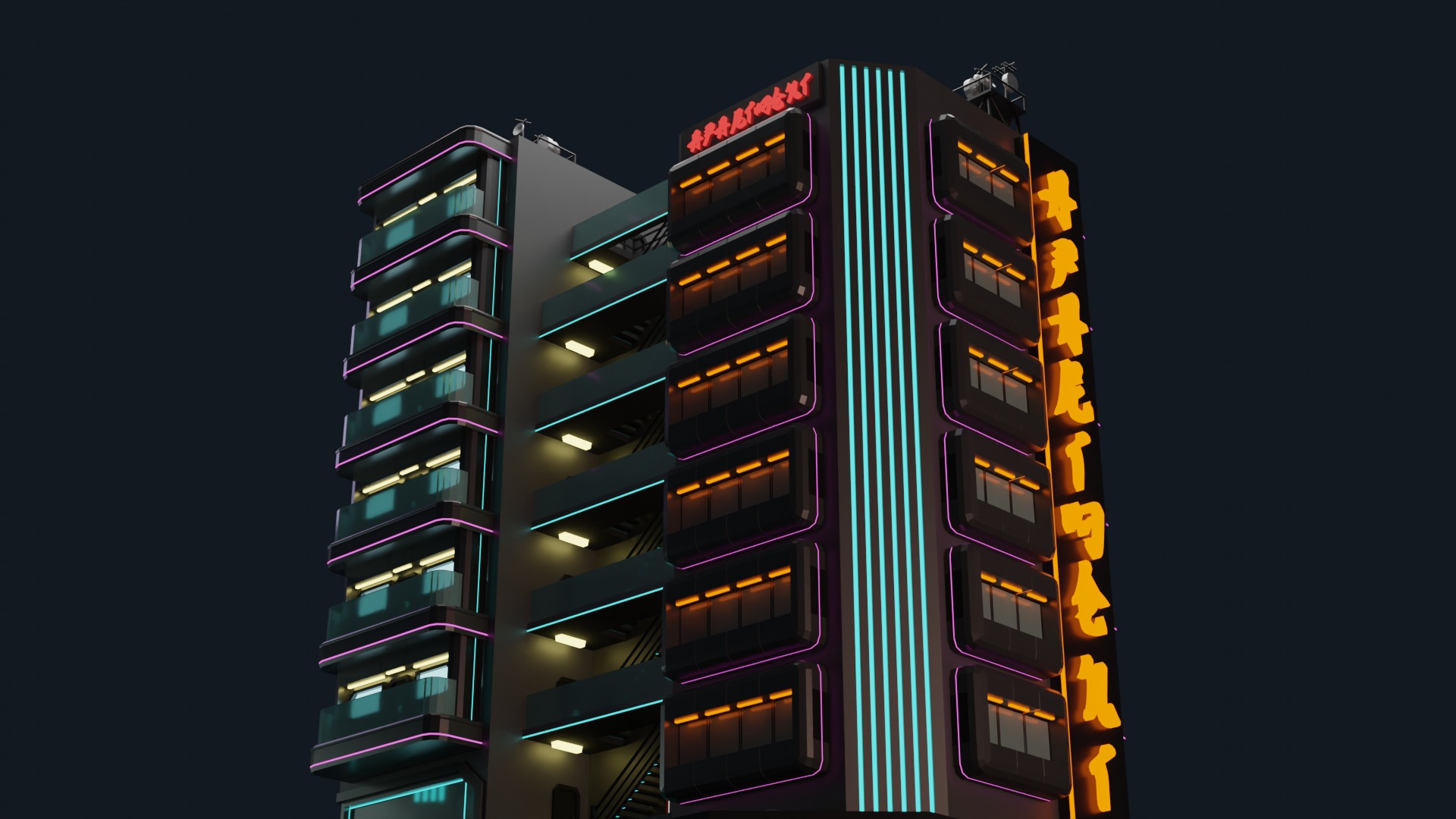 Cyberpunk Apartment 3 3D model_1