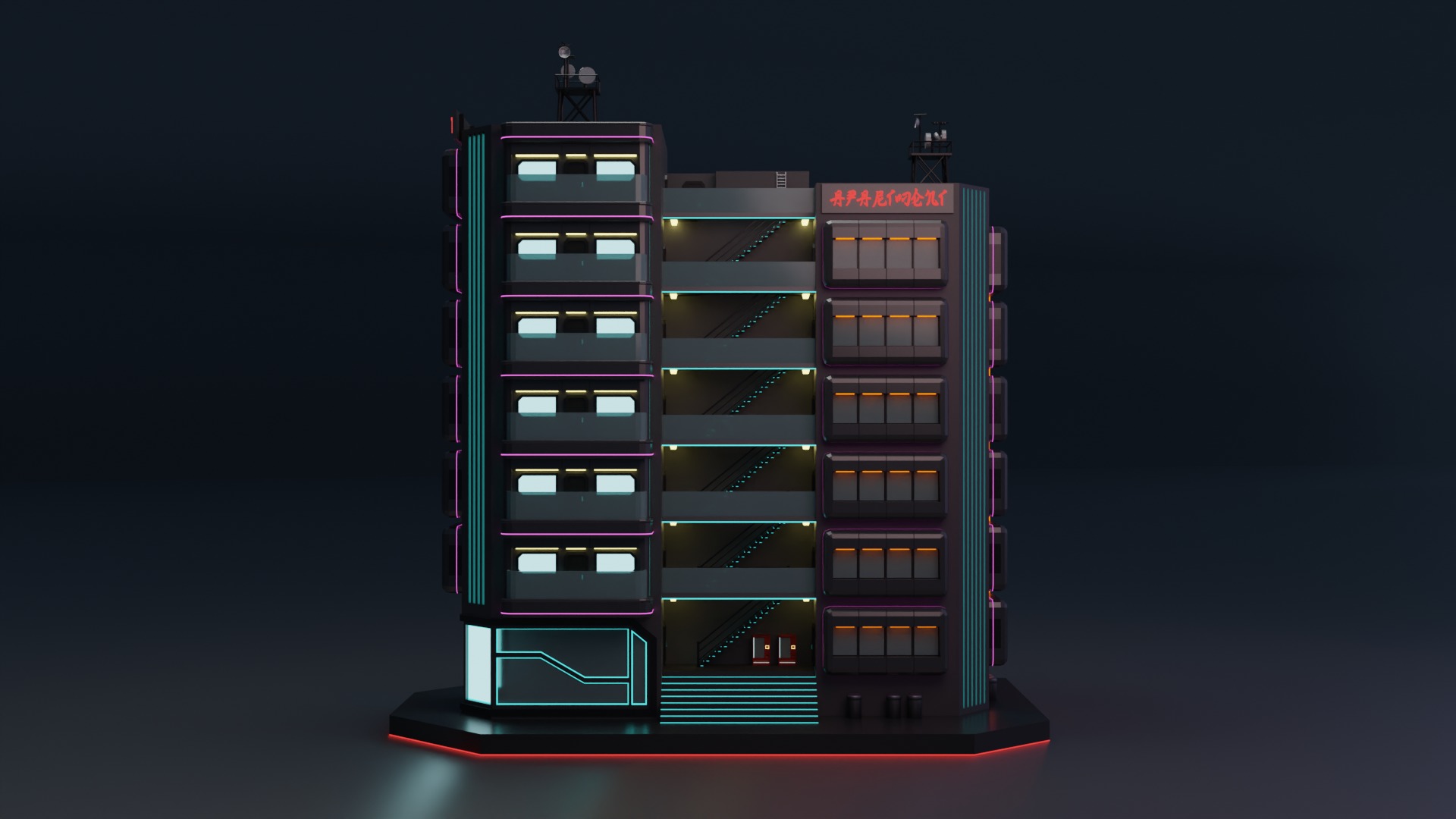 Cyberpunk Apartment 3 3D model_2