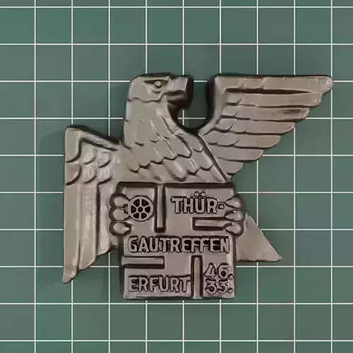 3D Printable Gau Thueringen Erfurt Treffen Badge 1933