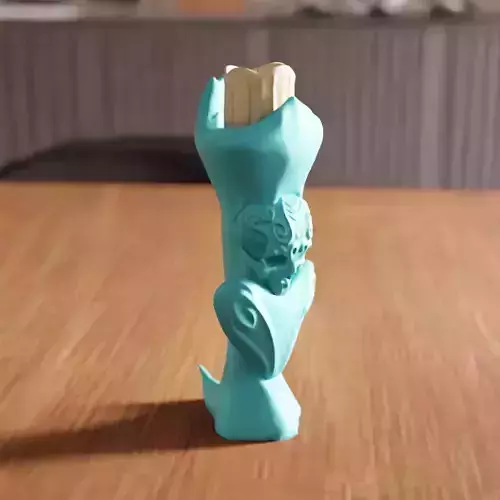 Skull Heart Candle Holder - 276