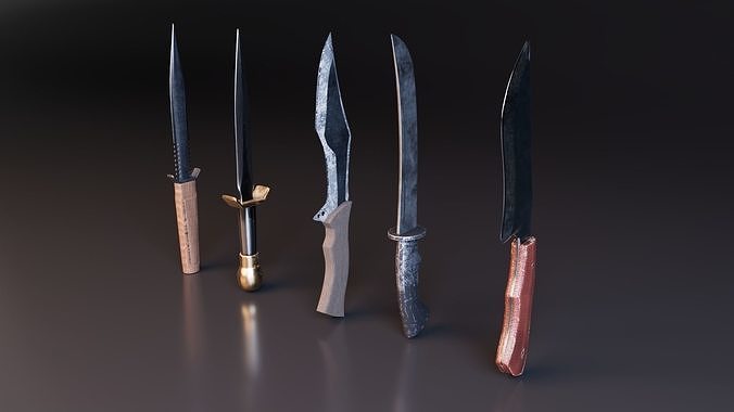 Daggers Free low-poly 3D model