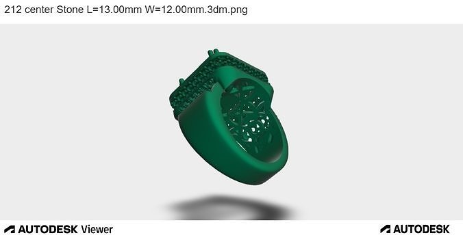 Square Elegance Ring 3D print model