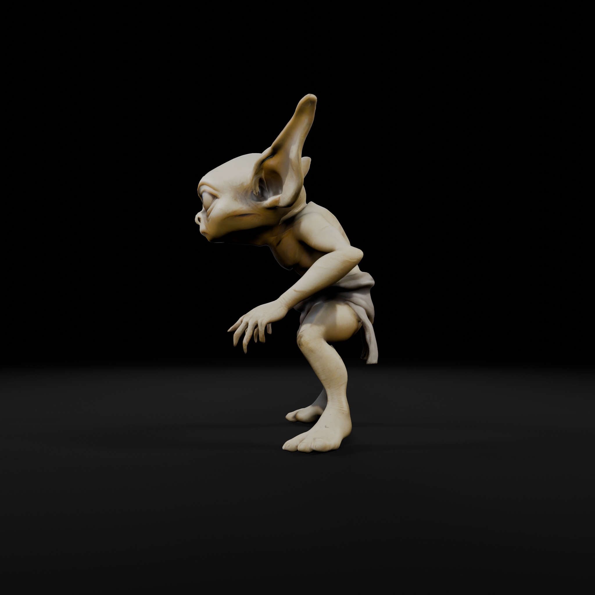 Sand Goblin - Game-Ready Character Low-poly 3D model_2