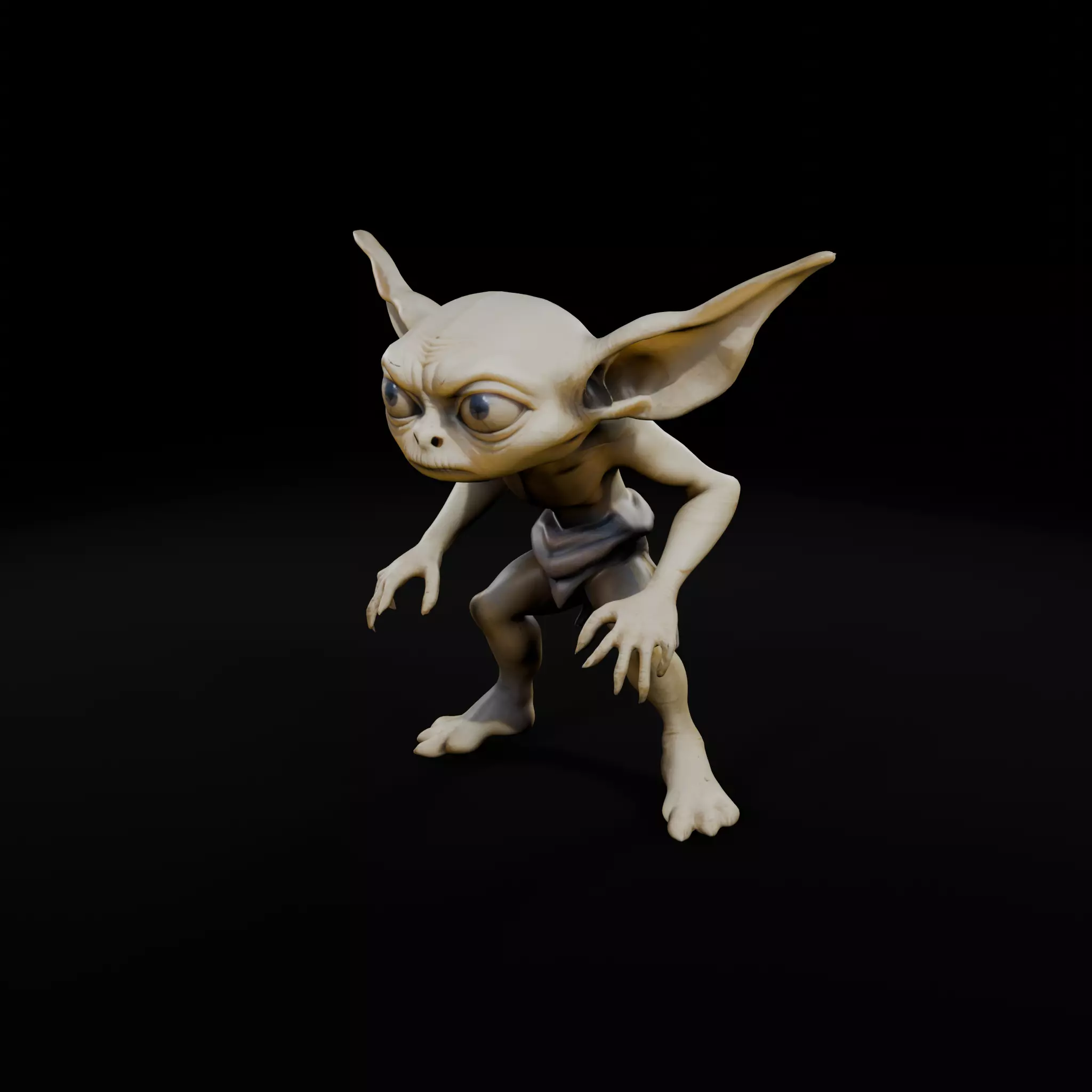Sand Goblin - Game-Ready Character Low-poly 3D model_0