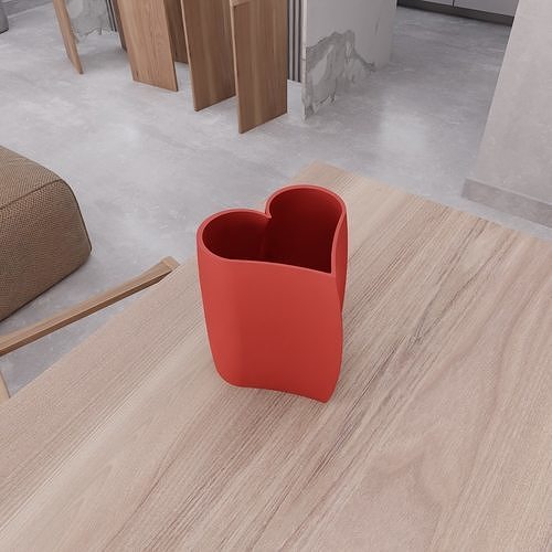 Heart Vase 3D print model