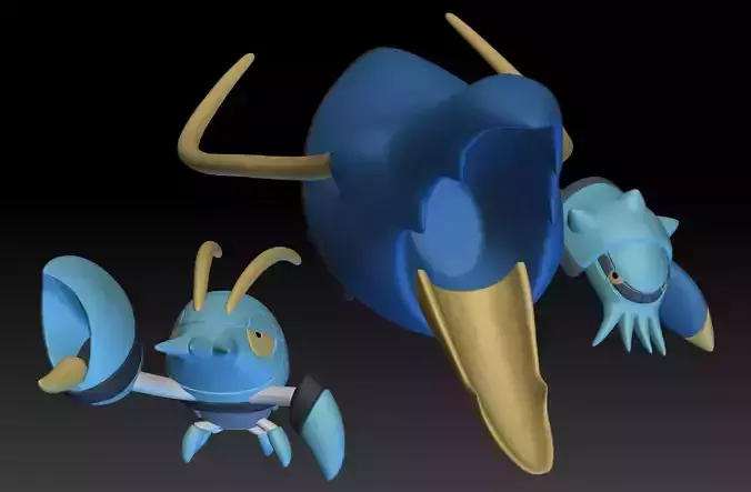 Pokemon Clauncher Clawitzer 3D print model