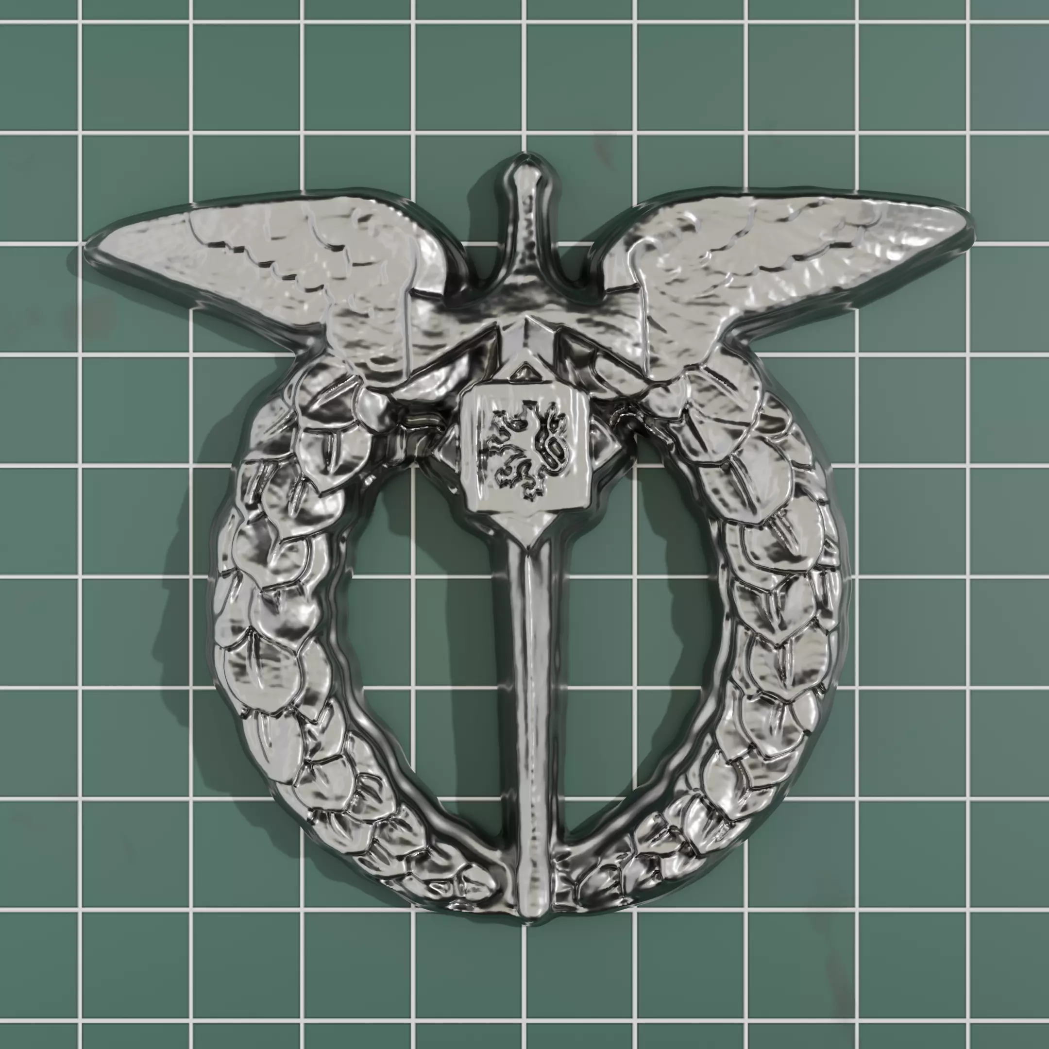 3D Printable Czech Air Force RAF Volunteer Pilot Wings Badge 3D print model