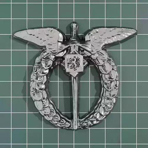 3D Printable Czech Air Force RAF Volunteer Pilot Wings Badge
