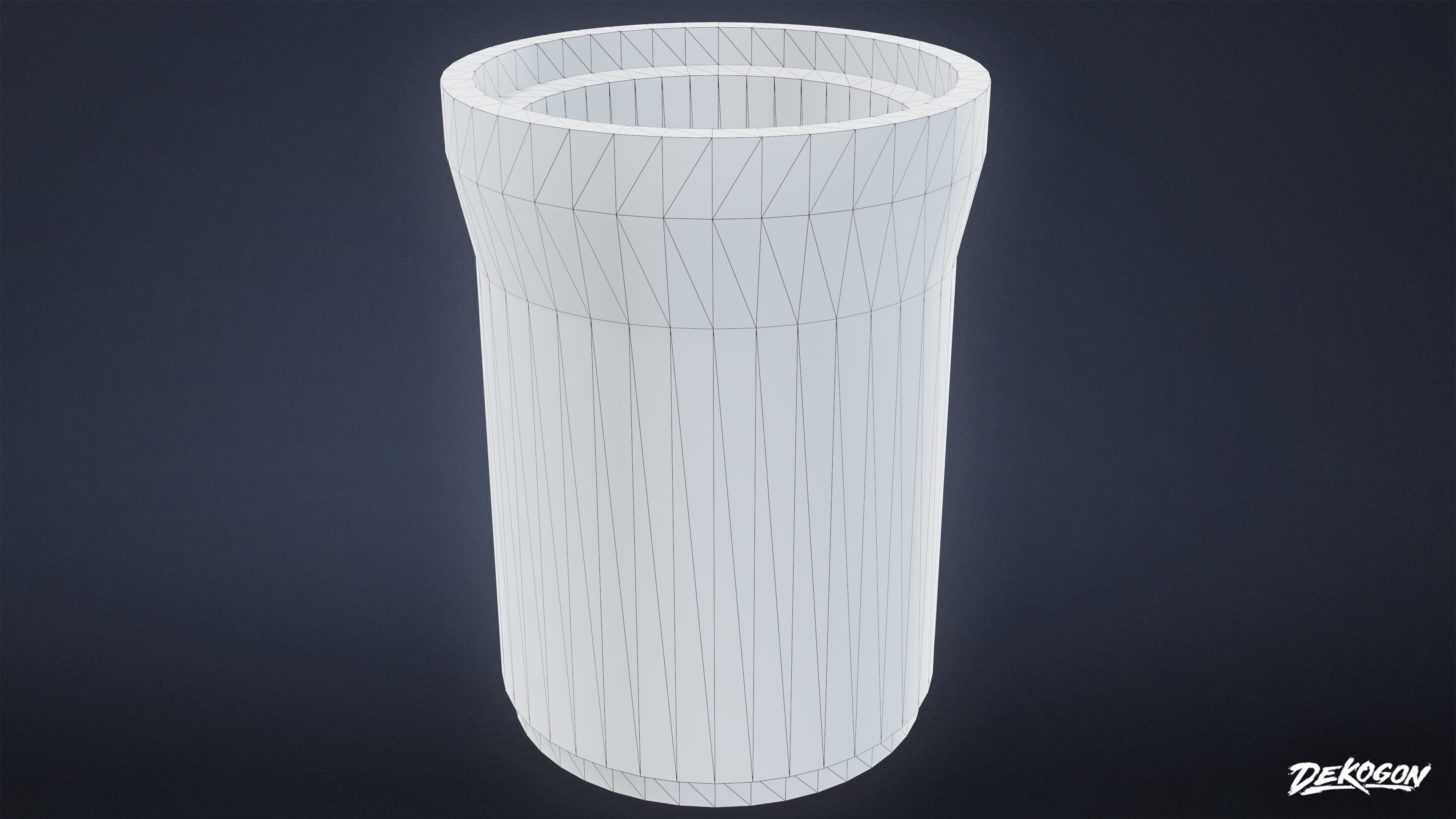 CONSTRUCTION - Large Concrete Pipe 01 - LOW POLY Low-poly 3D model_8