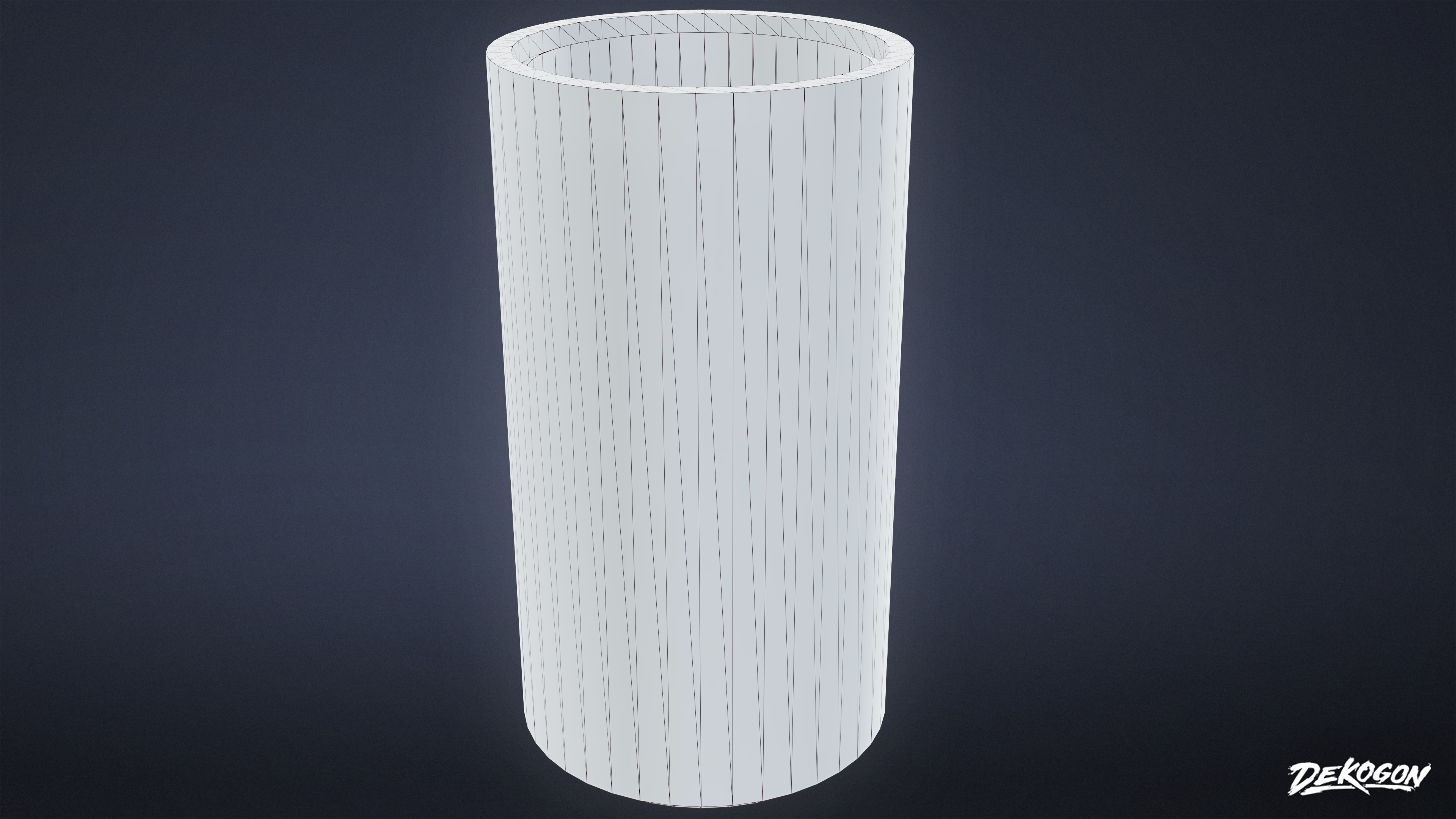 CONSTRUCTION - Large Concrete Pipe 01 - LOW POLY Low-poly 3D model_9