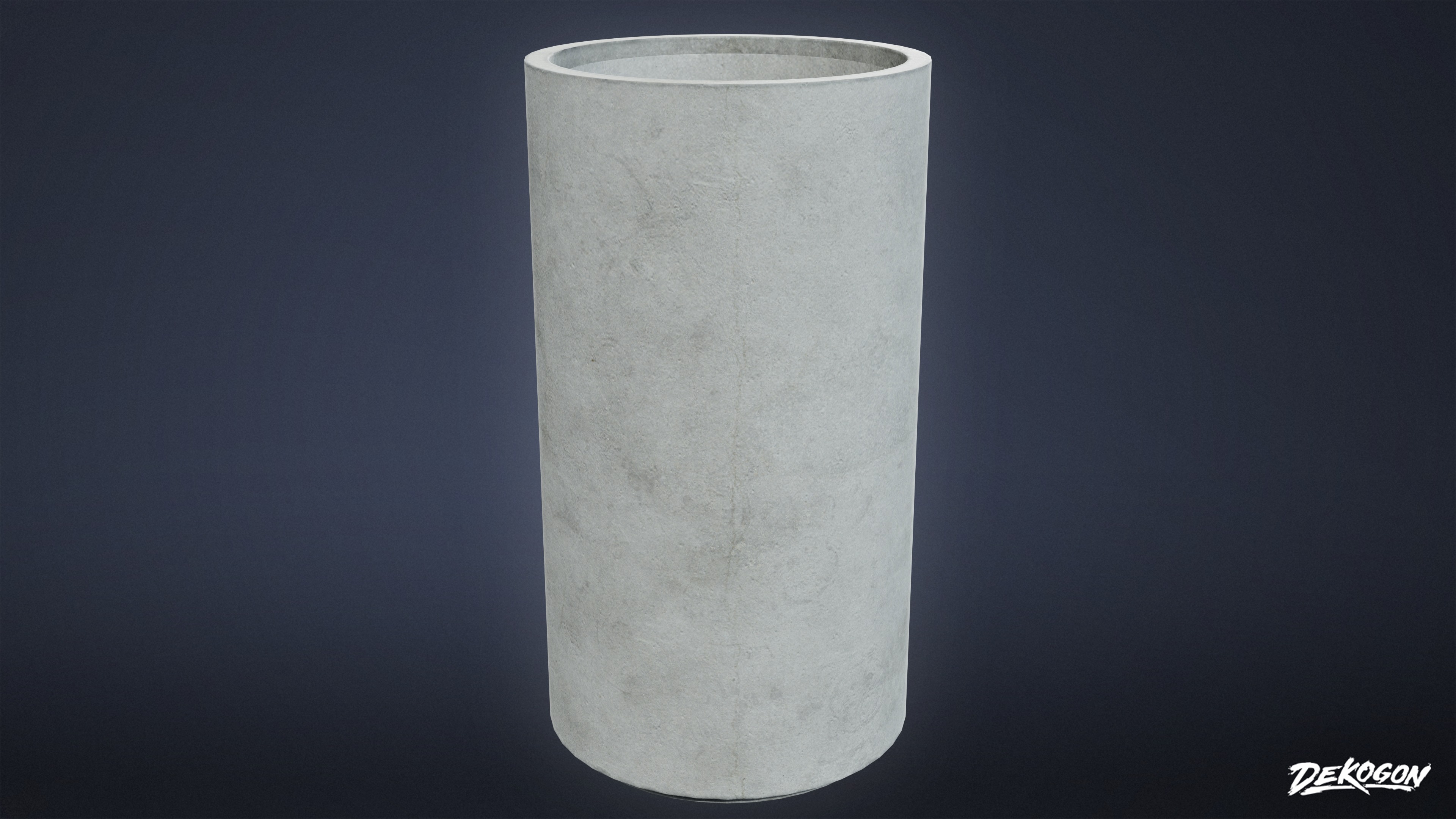 CONSTRUCTION - Large Concrete Pipe 01 - LOW POLY Low-poly 3D model_4
