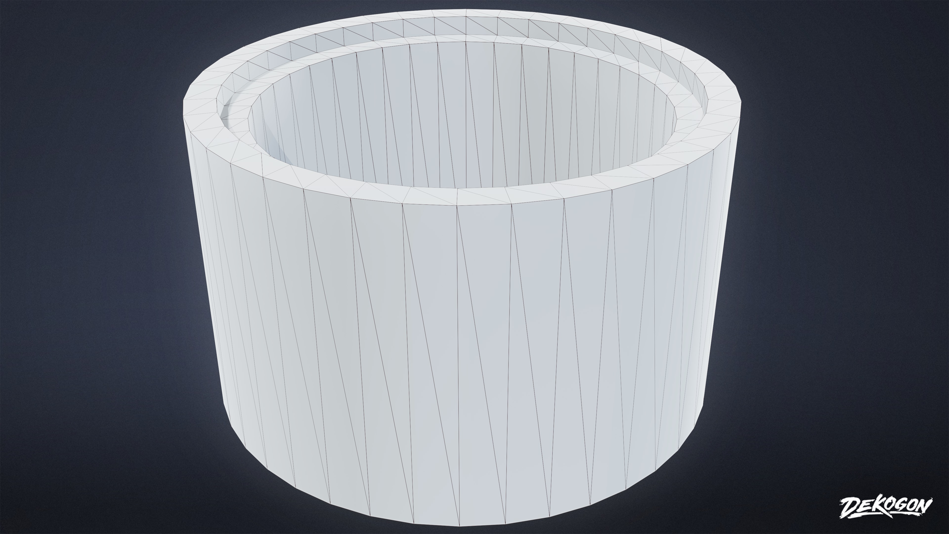 CONSTRUCTION - Large Concrete Pipe 01 - LOW POLY Low-poly 3D model_7