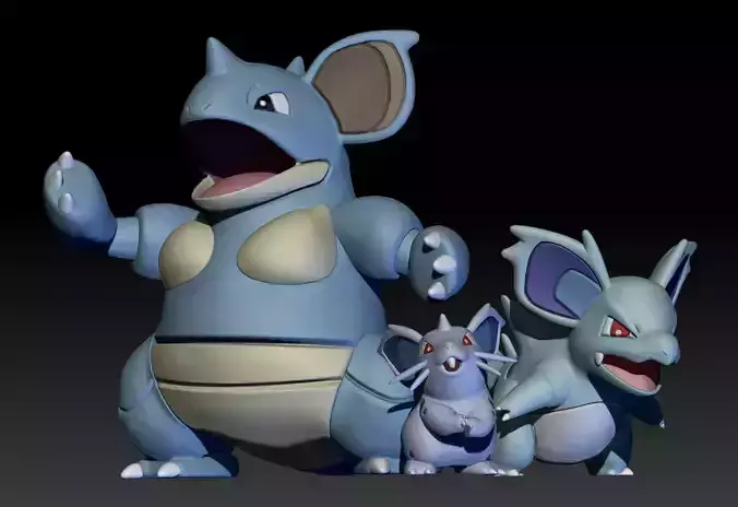 Pokemon NidoranF Nidorina Nidoqueen