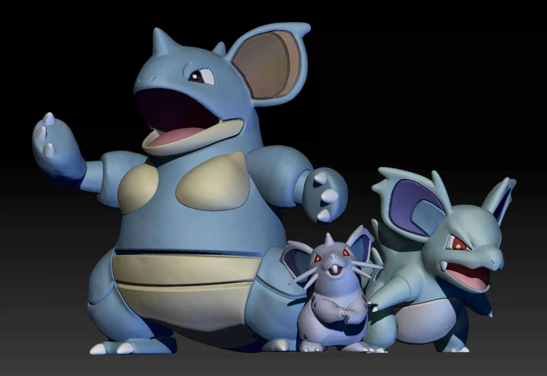 Pokemon NidoranF Nidorina Nidoqueen 3D print model_0