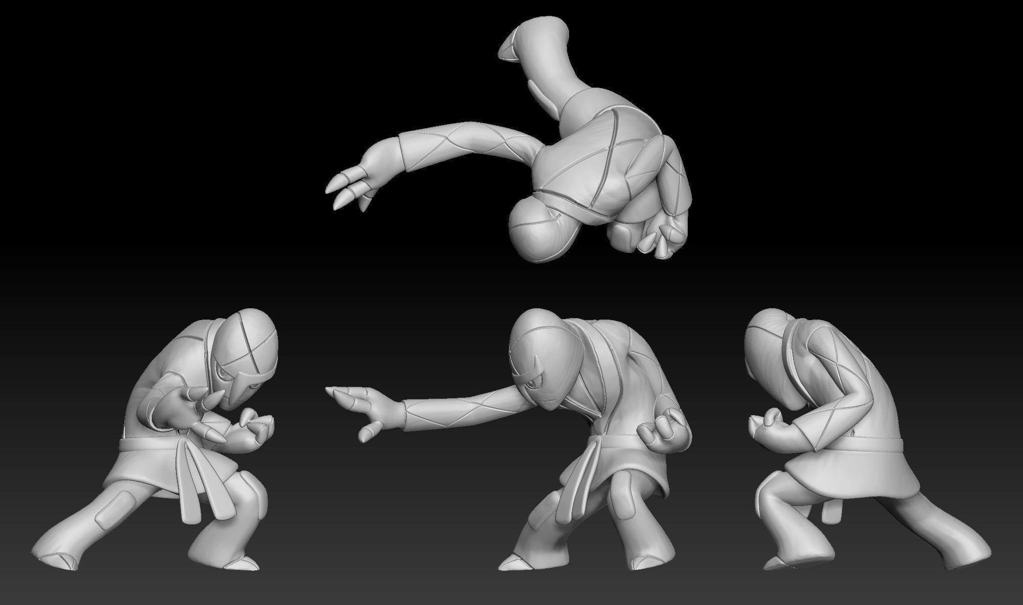 Pokemon Sawk 3D print model_1