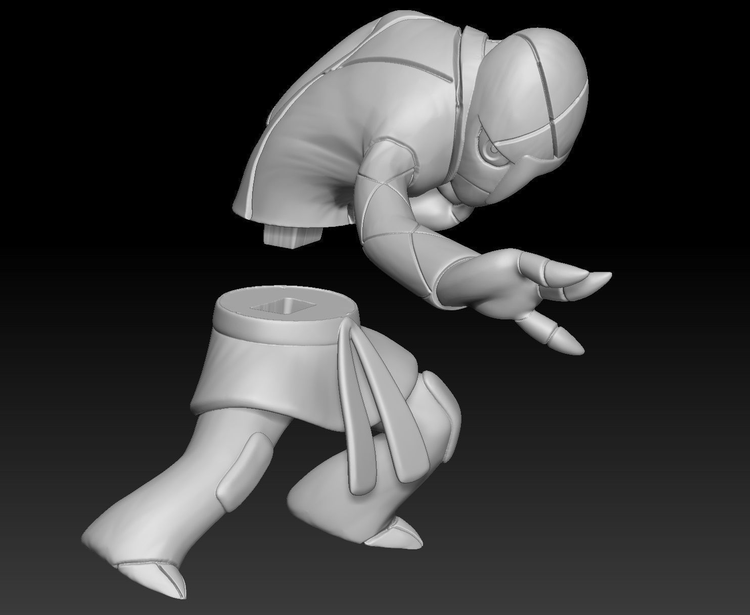 Pokemon Sawk 3D print model_2