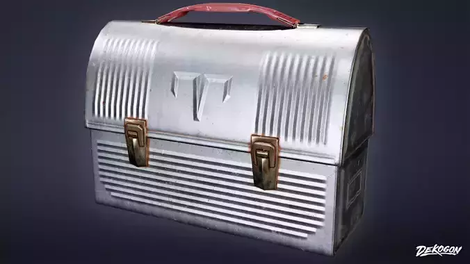 CONSTRUCTION - Metal Lunchbox Pail 01 - LOW POLY