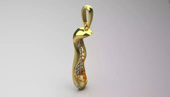 gold shoe pendant gp0244 3D print model