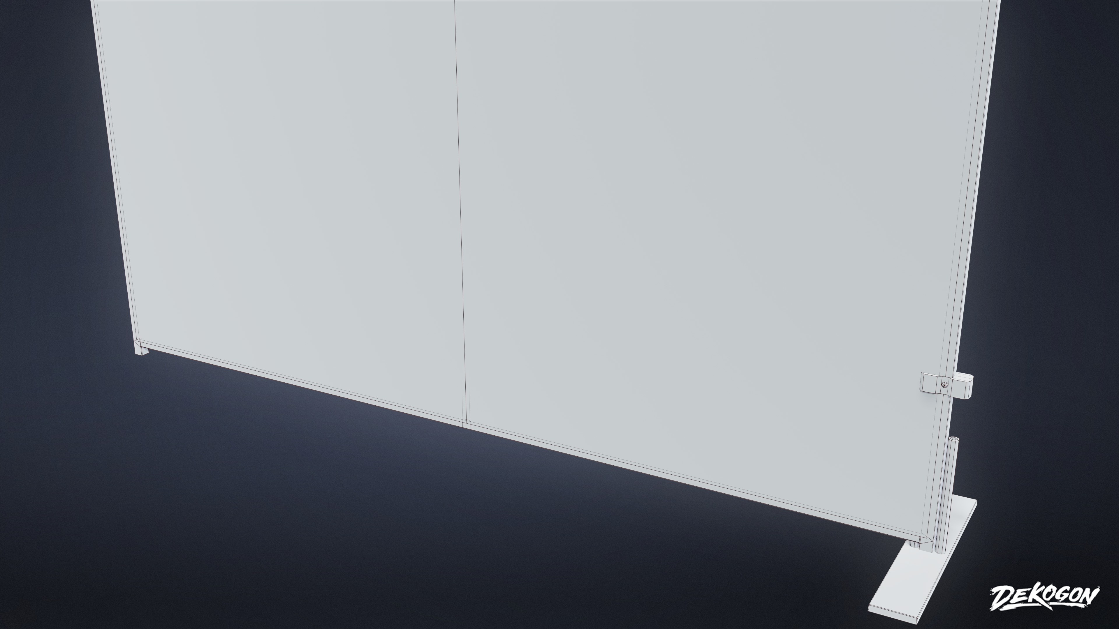 CONSTRUCTION - Metal Temporary Fence 01 - LOW POLY Low-poly 3D model_6