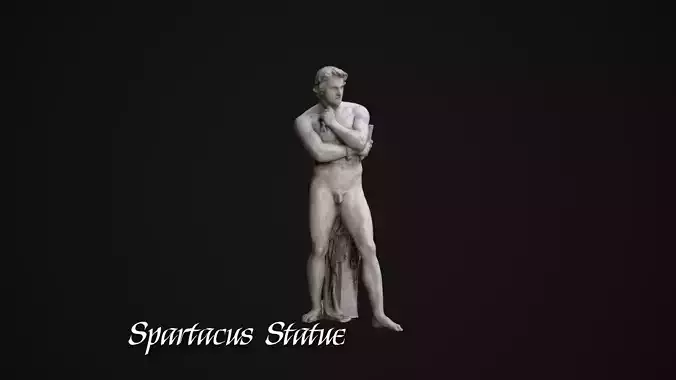 Spartacus Statue Low-poly 3D model