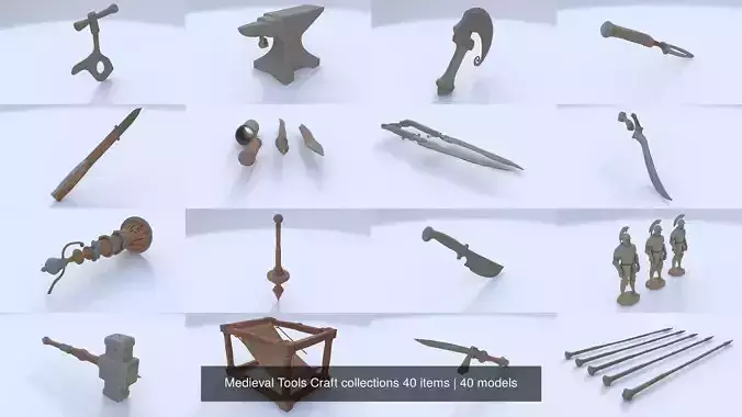 Medieval Tools Craft collections 40 items 