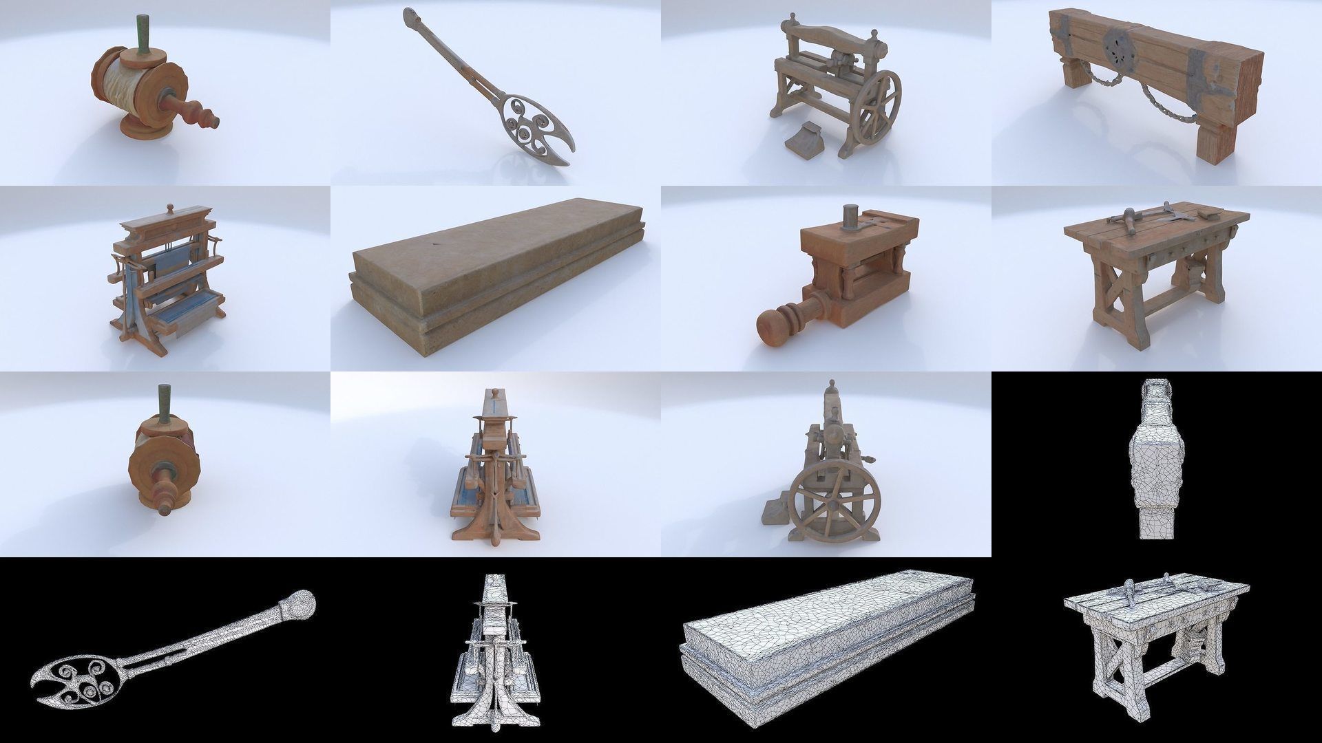 Medieval Tools Craft collections 40 items _3