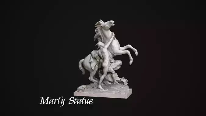 Marly Statue Low-poly 3D model