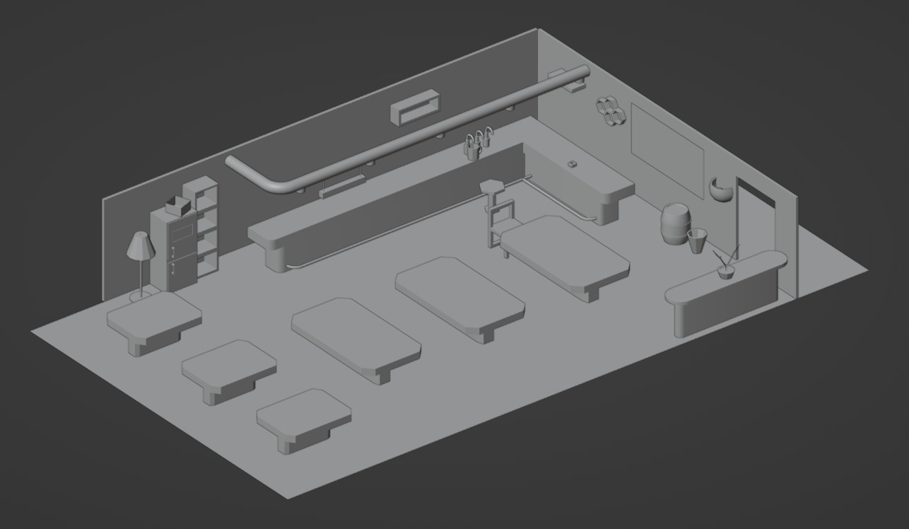 Bar  Pub 2  Low-poly 3D model_8